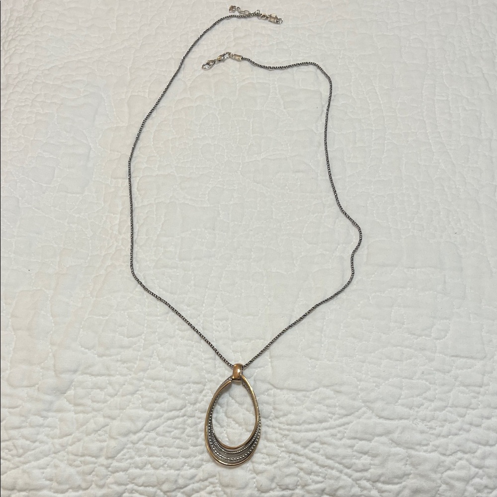 Brighton Gold and Silver Teardrop Necklace